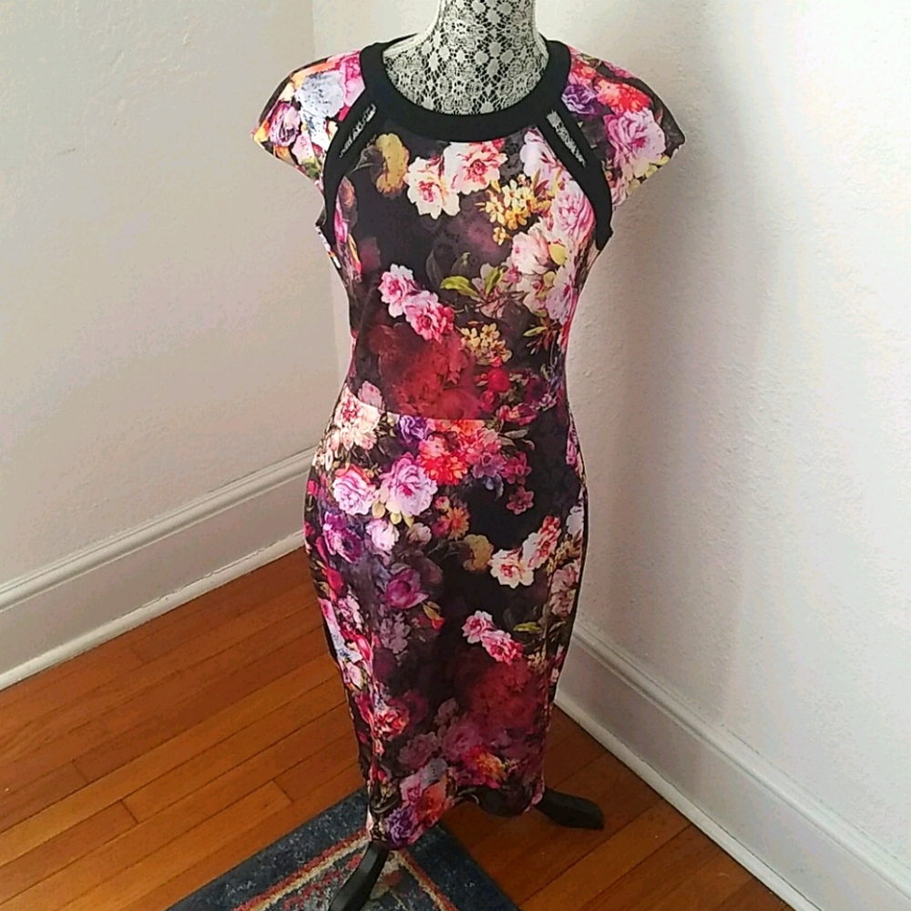 Beige by eci Floral Midi Dress